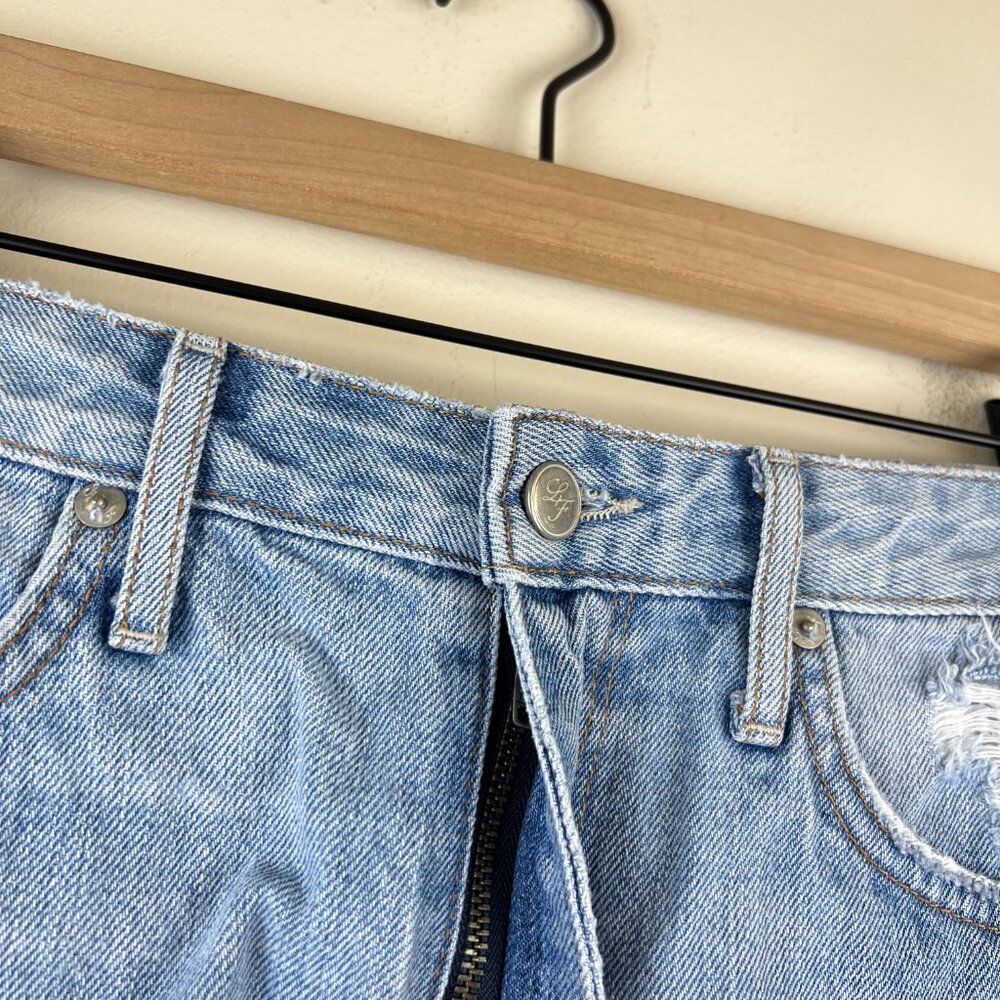 Lovers + Friends Denim Light Westerly Wash Jack High Rise Shorts - Picture 3 of 7